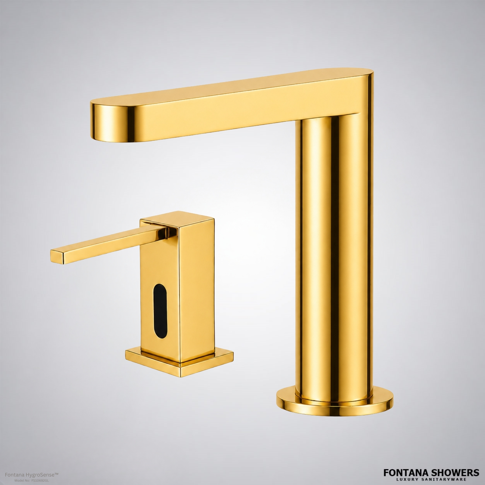 Fontana HygroSense Edition Gold Automatic Deck Mounted Faucet with Soap Dispenser - FS10692GL